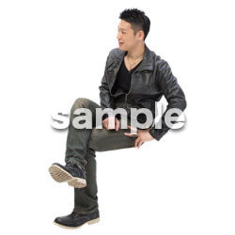 Cutout People　座る　男性　LL_463