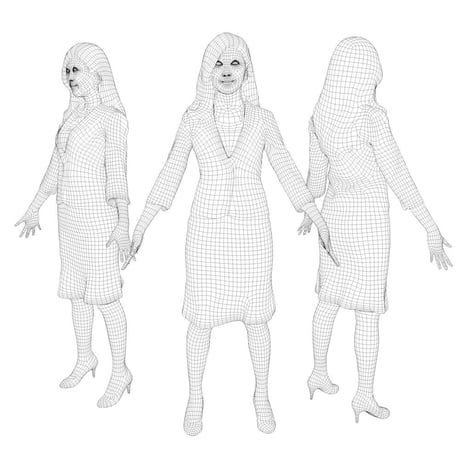 3D人モデルAポーズ　056_Mao