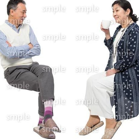Cutout People　アットホーム　座る　II_427