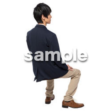 Cutout People　座る　男性　LL_120