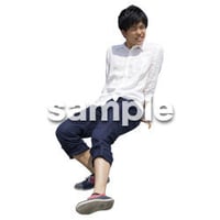 人物切抜き素材　座る人Ⅱ編　Q_542
