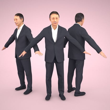 3D人モデルAポーズ　044_Ken