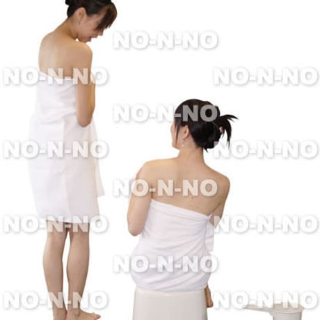 人物切抜きセット☆入浴女性　1_set028