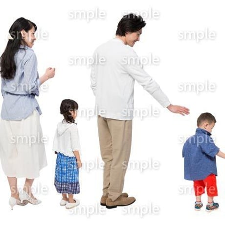 Cutout People　4人ファミリー　GG_354