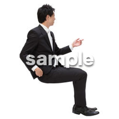 Cutout People　パーティー座る人　DD_403