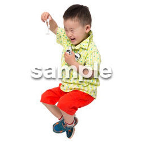 Cutout People　座る　男の子　LL_522