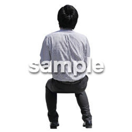人物切抜き素材　座る人Ⅱ編　Q_396