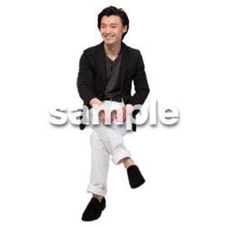 Cutout People　座る　男性　LL_131