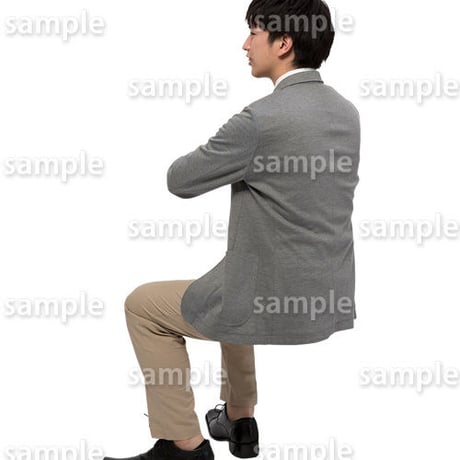 人物切抜きセット☆座る男性　1_set177