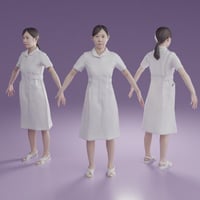 3D人モデルAポーズ　164_Mari
