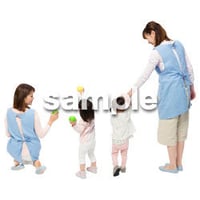 Cutout People　保育士と子供　GG_500