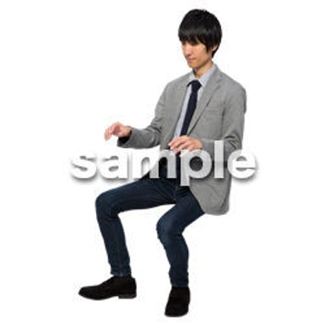 Cutout People　座る　男性　LL_232