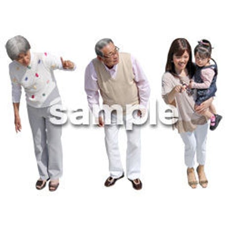 人物切抜き素材　シニア介護編　S_379