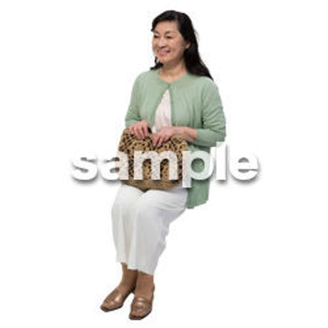 Cutout People　座る女性　KK_461