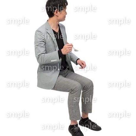 Cutout People　座る　男性　LL_247