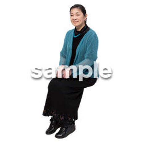 Cutout People　座る女性　KK_442