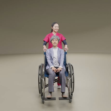 3D人物素材  [Posed] 介護セット　Nursing_01
