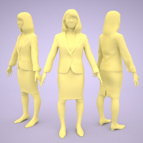 3D人モデルAポーズ　014_Kana