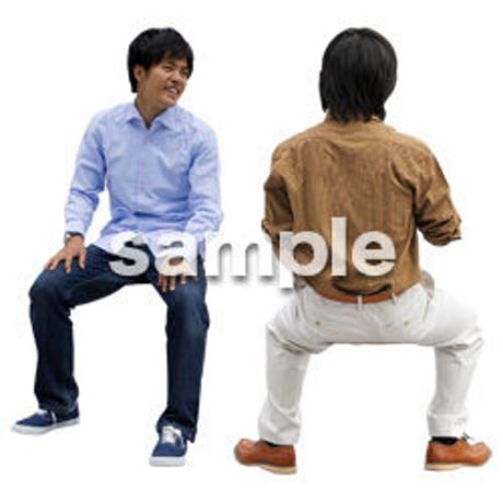人物切抜き素材　座る人Ⅱ編　Q_067