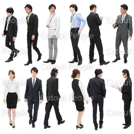 人物切抜きセット☆ビジネス・日本人　1_set090
