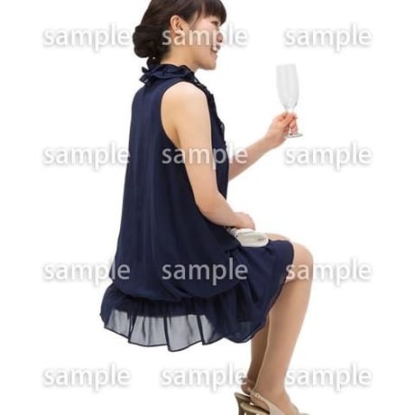 Cutout People　パーティー座る人　DD_488