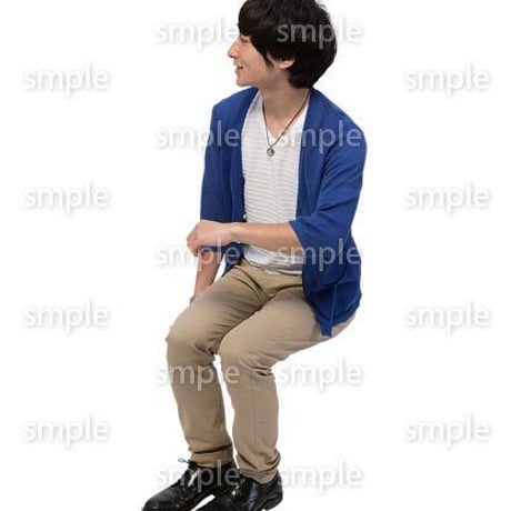 Cutout People　座る　男性　LL_371