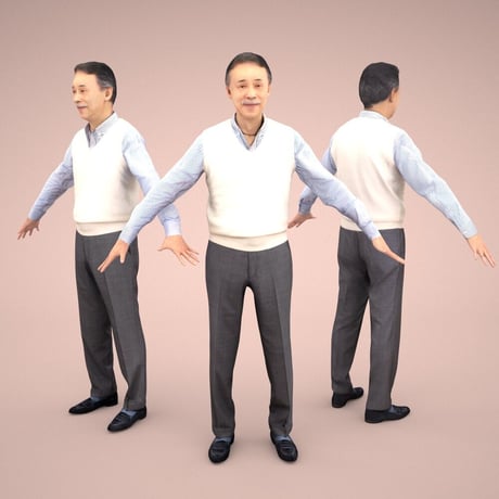 3D人モデルAポーズ　050_Ken