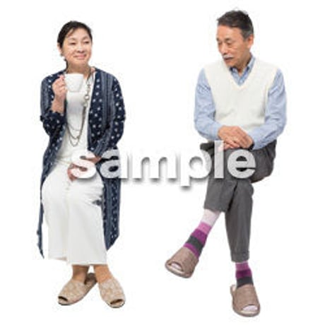 Cutout People　アットホーム　座る　II_426