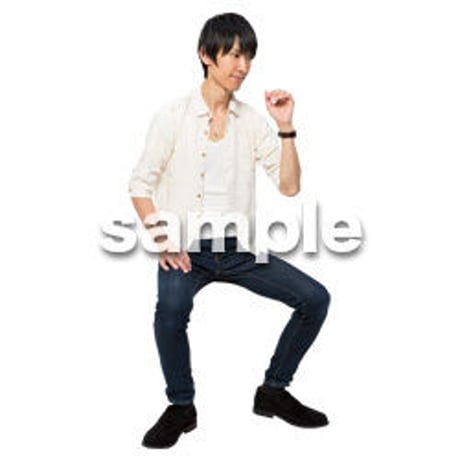 Cutout People　座る　男性　LL_351