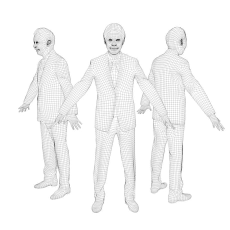 3D人モデルAポーズ　046_Ken