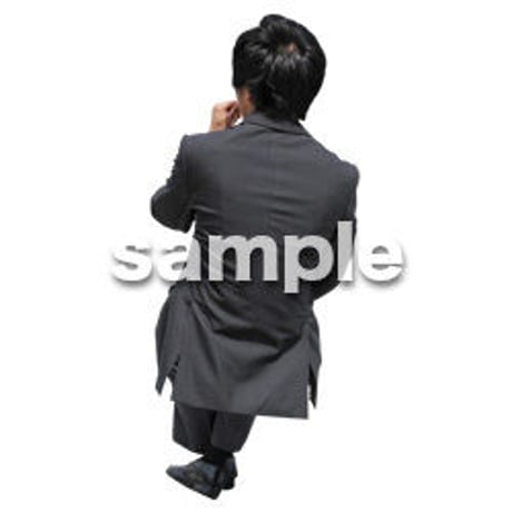 人物切抜き素材　座る人Ⅱ編　Q_374