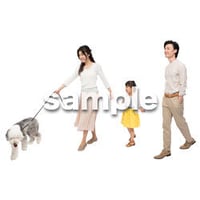 Cutout People　犬の散歩　II_442
