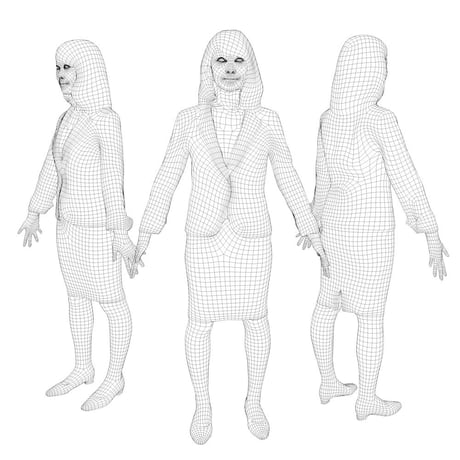 3D人モデルAポーズ　014_Kana