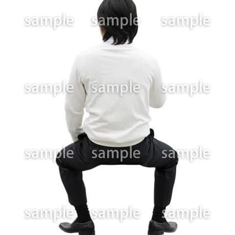 人物切抜き素材　座る人Ⅱ編　Q_457