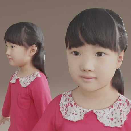3D人モデルAポーズ　241_Emi
