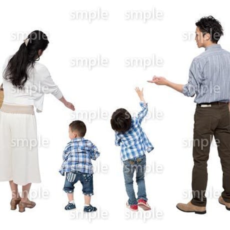 Cutout People　4人ファミリー　GG_365
