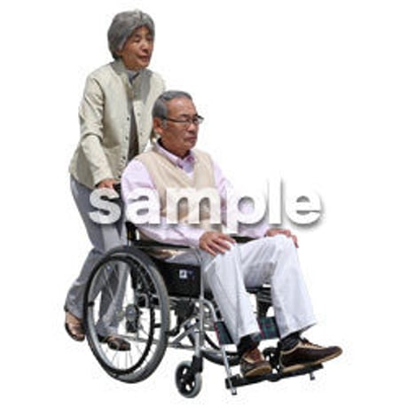 人物切抜き素材　シニア介護編　S_032
