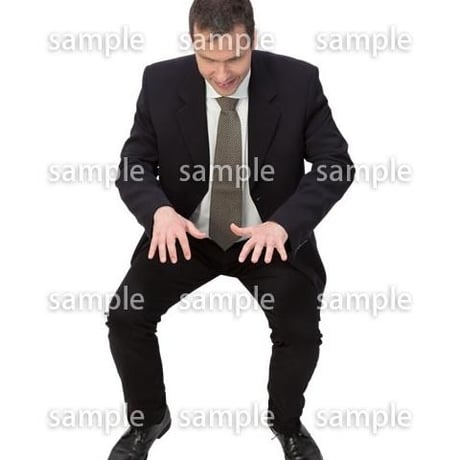 Cutout People　鳥瞰　座る男性 　FF_376