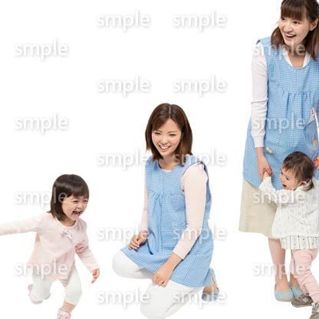 Cutout People　保育士と子供　GG_496