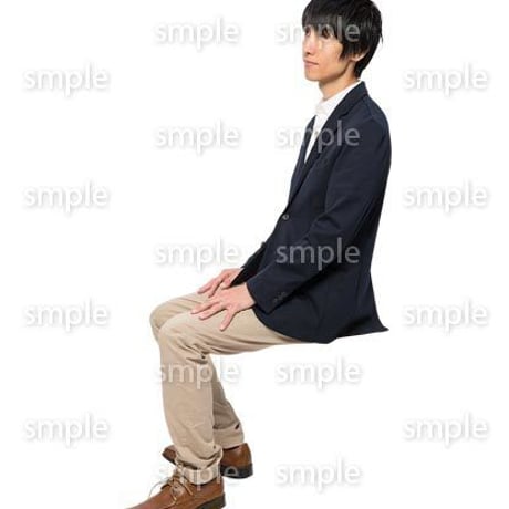 Cutout People　座る　男性　LL_118