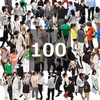 100個セット★人物切抜き素材-鳥瞰　1k018