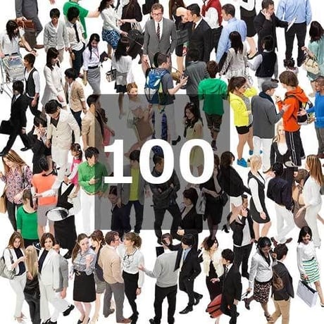 100個セット★人物切抜き素材-鳥瞰　1k018