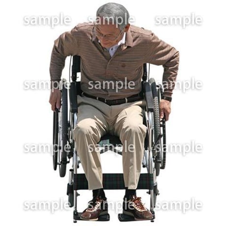 人物切抜き素材　シニア介護編　S_371