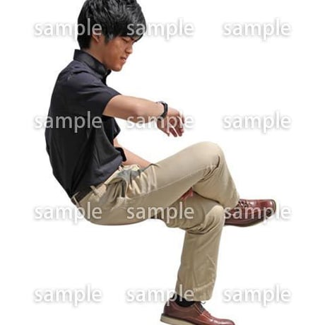 人物切抜き素材　座る人Ⅱ編　Q_575
