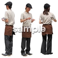 人物切抜き素材　ショップスタッフ　T_532