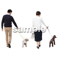 Cutout People　犬の散歩　II_470