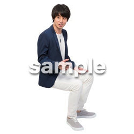Cutout People　座る　男性　LL_198