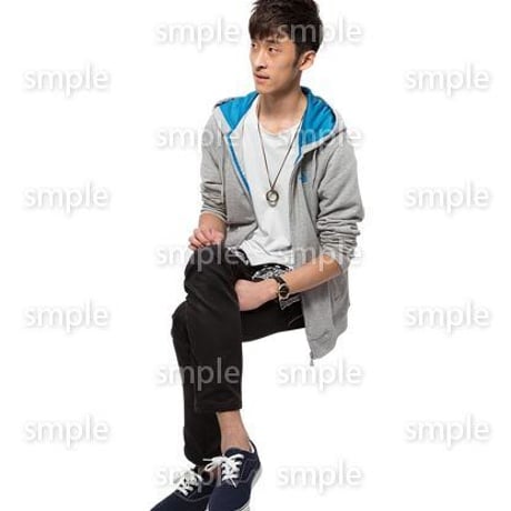 Cutout People　座る　男性　LL_406
