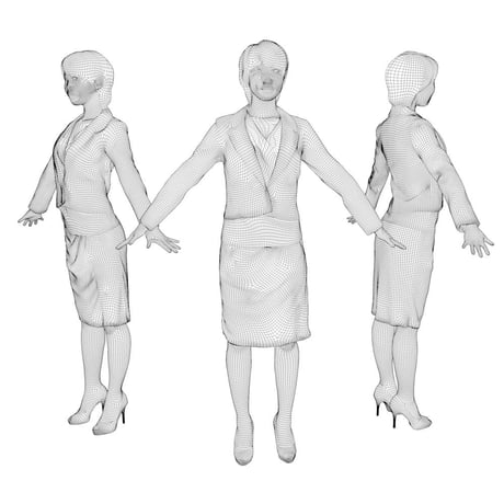 3D人モデルAポーズ　028_Haru