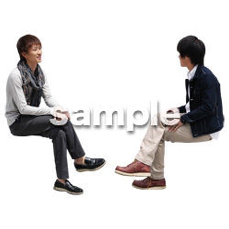 人物切抜き素材　座る人Ⅱ編　Q_080